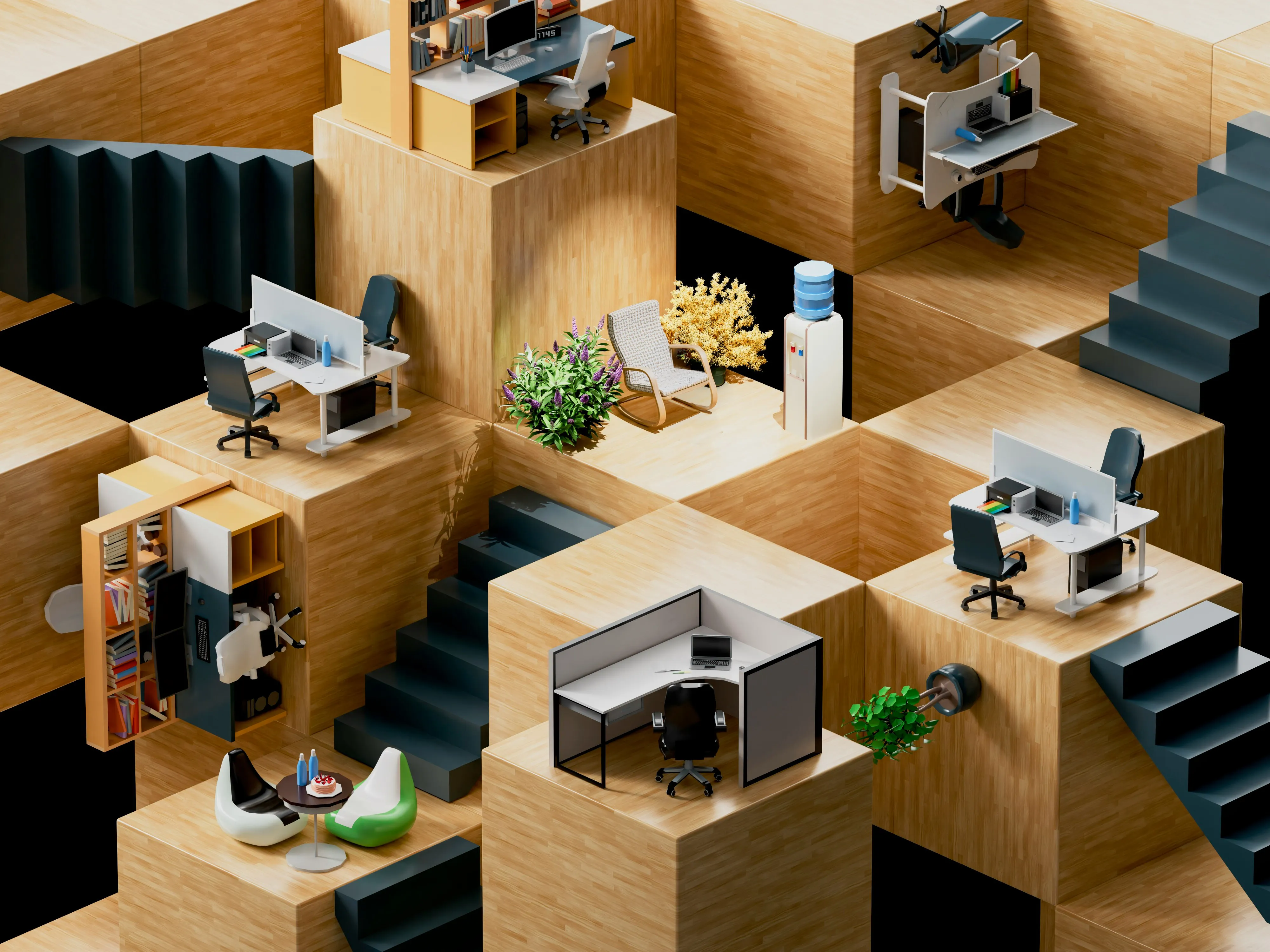 The Tracel office in Québec City, seen from above.