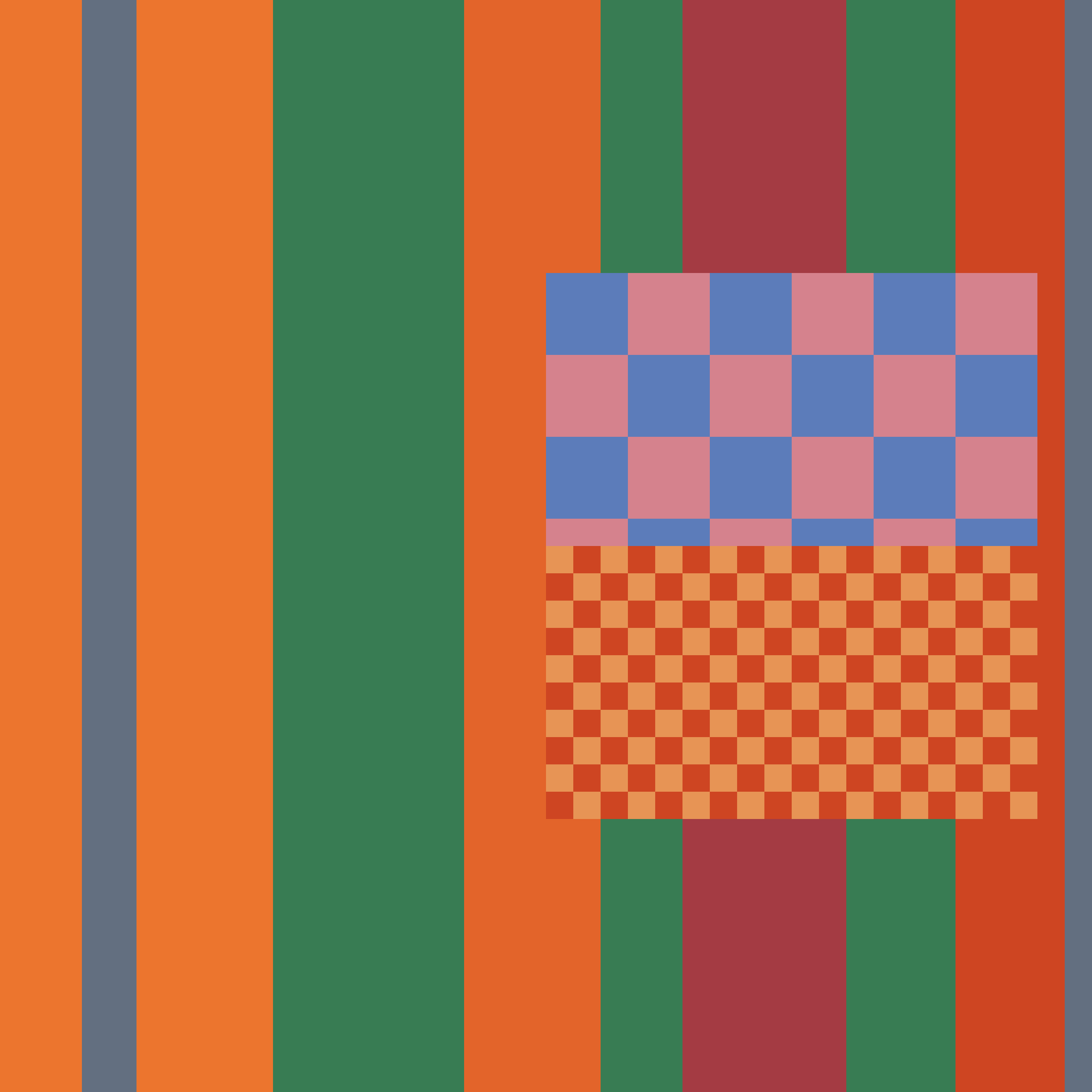 Abstract pixel-art fracture selected for the post on multiplatform matrix multiplication.