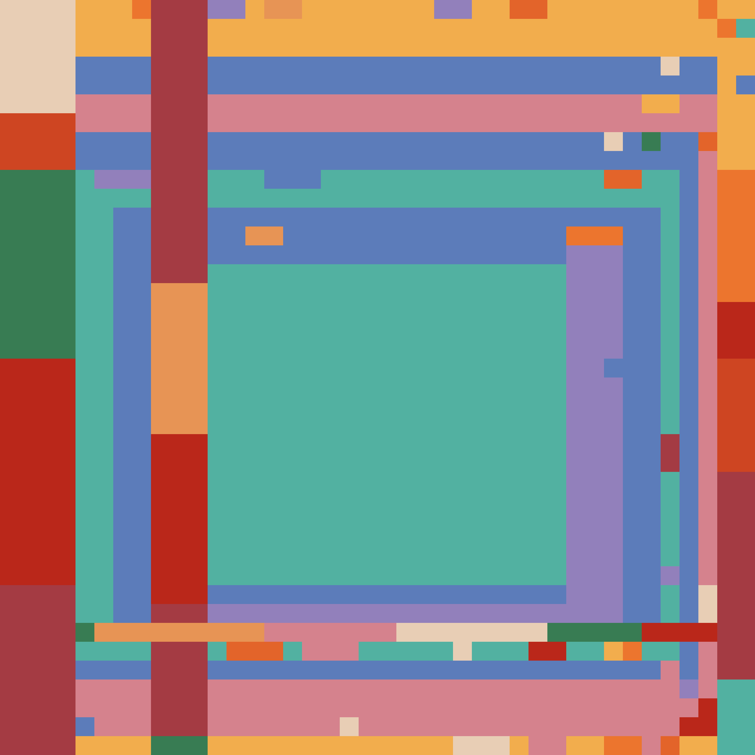 Abstract pixel-art rails selected for the post on asynchronous backends with Burn-Compute.