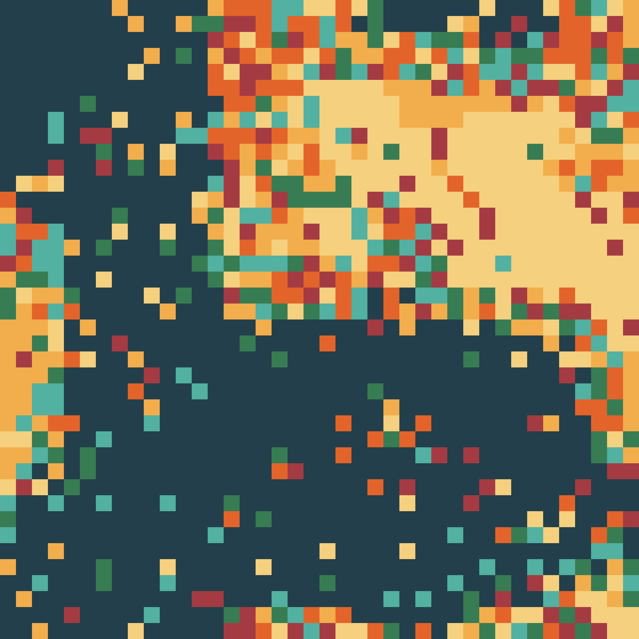 Abstract pixel-art reaction selected for the post on Burn’s Rusty approach to tensor handling.